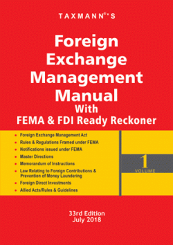 Foreign Exchange Management Manual with FEMA & FDI Ready Reckoner (Set of Two Volumes)