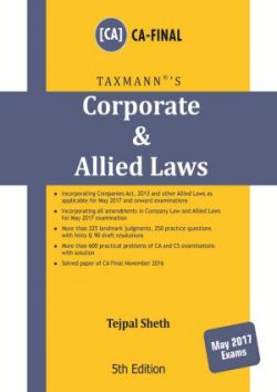 Corporate & Allied Laws (May 2017 Exam)s