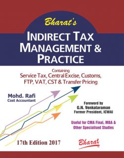 INDIRECT TAX MANAGEMENT & PRACTICE (For CMA Final)