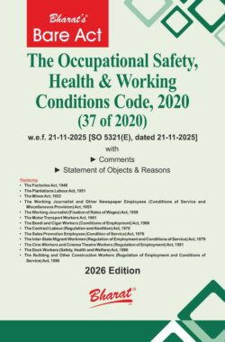 The Occupational Safety, Health & Working Conditions Code, 2020 (37 of 2020)