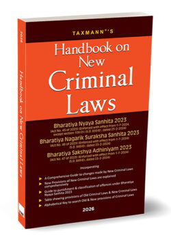 Handbook on New Criminal Laws, By Taxmann's Editorial Board