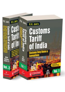 R.K. Jain's Customs Tariff of India | 2026-27   By Centax’s Editorial Board