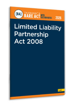 Limited Liability Partnership Act 2008 – Bare Act with Section Notes   By Taxmann's Editorial Board