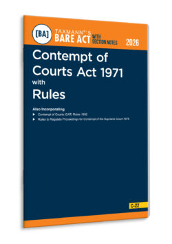 Contempt of Courts Act 1971 with Rules – Bare Act with Section Notes   By Taxmann's Editorial Board