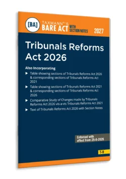 Tribunals Reforms Act 2026 – Bare Act with Section Notes  By Taxmann's Editorial Board