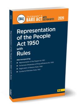 Representation of the People Act 1950 with Rules – Bare Act with Section Notes   By Taxmann's Editorial Board