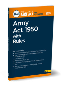 Army Act 1950 with Rules – Bare Act with Section Notes   By Taxmann's Editorial Board