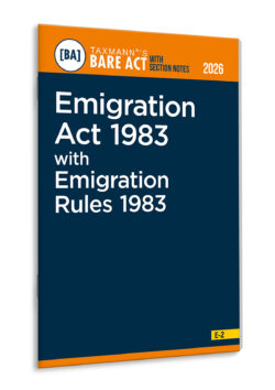 Emigration Act 1983 with Emigration Rules 1983 – Bare Act with Section Notes   By Taxmann's Editorial Board